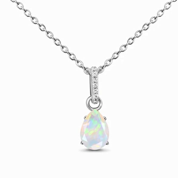 Japão, Coréia do Sul, Europa e America Hot Sales S925 Sterling Silver Lonnstone em forma de lua pingente