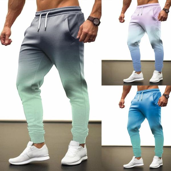 Pantalones de hombre Hombres Espuma ligera Pierna ancha Sueltos Grandes Seda de hielo Crop Harlan Elastic Beach