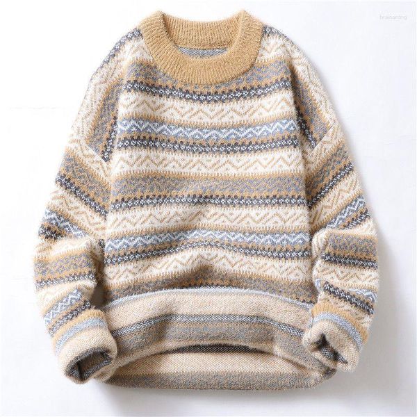 Männer Pullover Winter Fleece Pullover Männer Gestrickte Pullover Trendy Strickwaren Warme Mode Jumper Ropa De Hombre