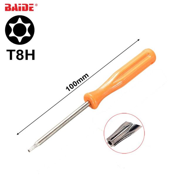 3x100mm 45# Stahl Orange Schraubendreher T8 mit Loch Phillips Flachkopf T3 T4 T5 T6 T6H T7 T8H für Xbox360 Rasierer T10H 2 0Y 3 0Y Screw280T