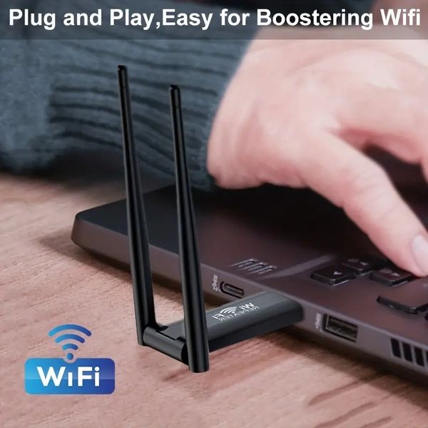 Drahtloser WLAN-Signalverstärker, 300 Mbit/s 2,4 G tragbarer Signalverstärker-Repeater, USB-betriebener Hochleistungs-WLAN-Hotspot-Extender für Computerbüros im Innenbereich