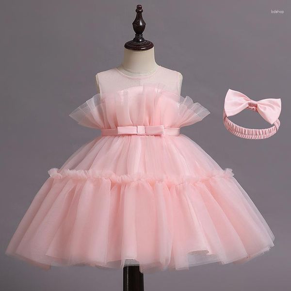 Mädchen Kleider Kinder Kopfbedeckung Geboren Taufe Prinzessin Vestido Kleinkind Geburtstag Party Kinder Taufe Baby Kleidung Sommerkleid 1 Jahr