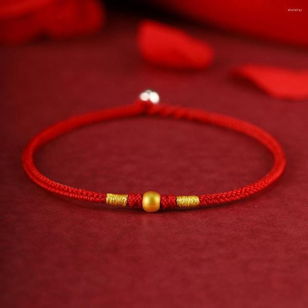 Charm Bracelets Pulseira de corda vermelha para homens e mulheres corda Lucky Protection fio trançado tibetano feito à mão tecido surfista