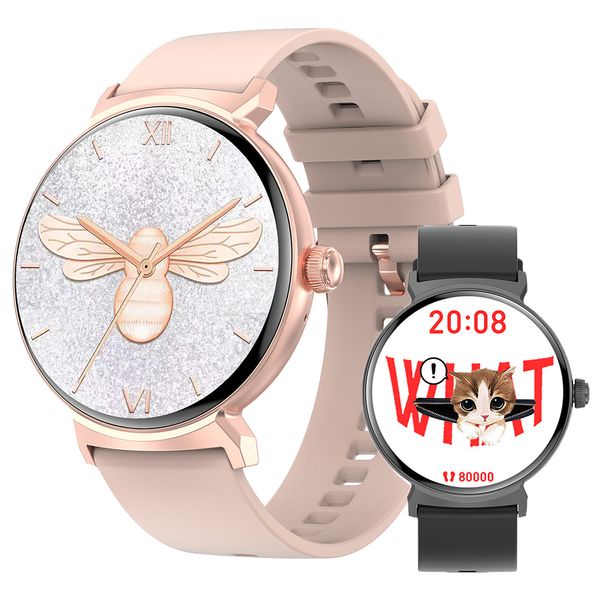 DT4 Novo Relógio Inteligente Tela de 1,45 polegadas Chamada Bluetooth Período Menstrual IP68 À Prova D' Água Esporte Rastreamento Frequência Cardíaca Smartwatch Feminino