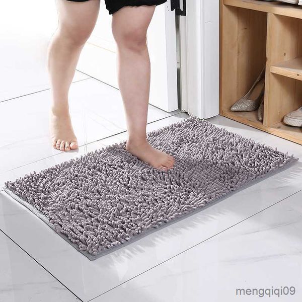 Ковры супер впитывающие коврики коврики коврики Chenille Carpet для душевой ванны против скольжения коврики дверь коврик для дома входные коврики Home Decor R230802