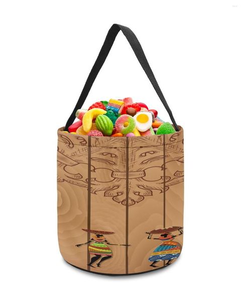 Bolsas de almacenamiento para mujeres africanas, cesta de cultura nacional, cubo de dulces, bolsa portátil para el hogar, cesto de juguetes para niños, suministros de decoración para fiestas