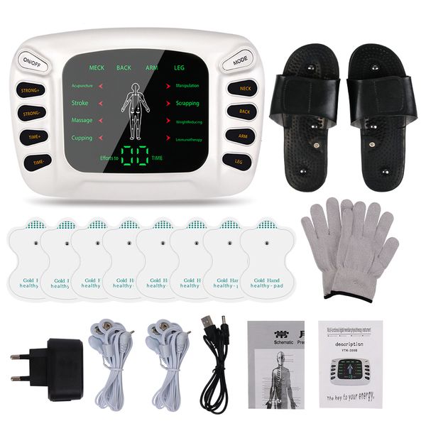 Outros Artigos de Massagem Eletroestimulador Fisioterapia TENS Machines Eletric Compex Muscle Stimulator EMS Pulse Acupuncture Massager For Body Pads 230802