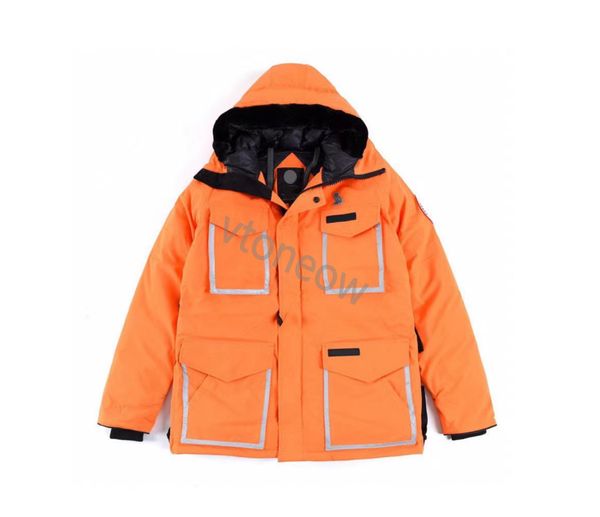 jaqueta puffer laranja jaqueta de inverno para baixo masculino jaqueta ganso casacos grossos homens mulheres casais parka casaco de inverno roupas combinando novos modelos da marca co