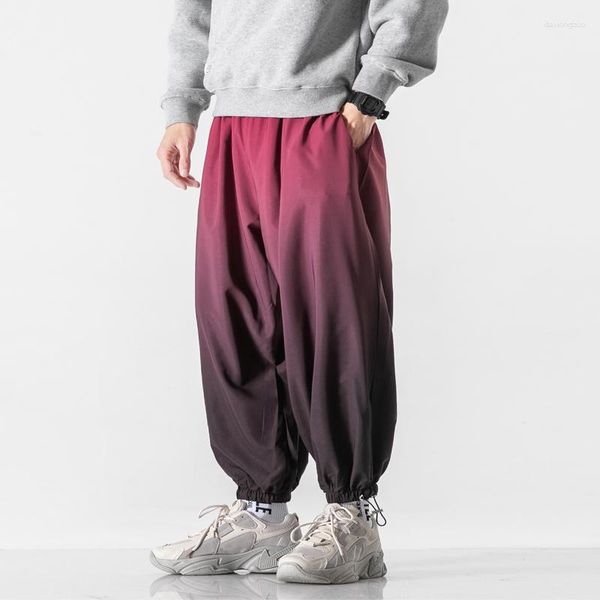 Pantaloni da uomo in stile giapponese Mens Jogger Pantaloni riflettenti casuali da uomo 2023 Streetwear Pantaloni sportivi larghi da uomo di grandi dimensioni 5XL