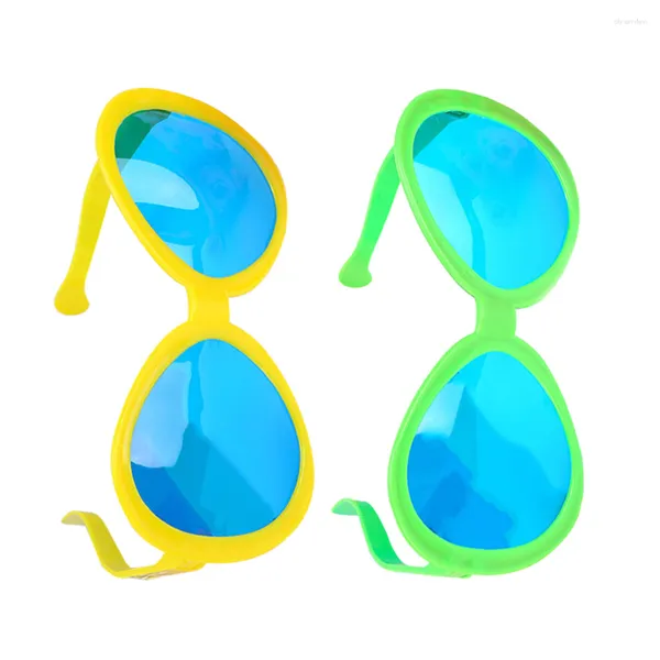 Occhiali da sole Occhiali divertenti Forniture di plastica oversize per feste portatili Bomboniere colorate