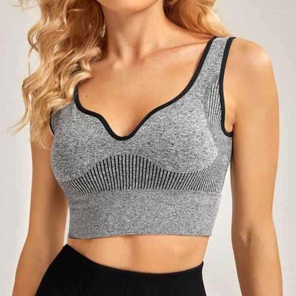 Yoga -Outfit nahtloser gestrickter BH Rücken fordern Sportfitness Frauen -Fitnessstudio -Kleidung Frauen Top