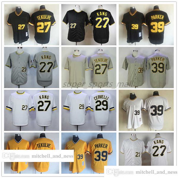 Vintage Movie Baseball Wears Jersey 27 Jung Ho Kang 29 Francisco Cervelli 39 Dave Parker 1990-1997 BlankJerseys Uomo Donna Taglia S - XXXL