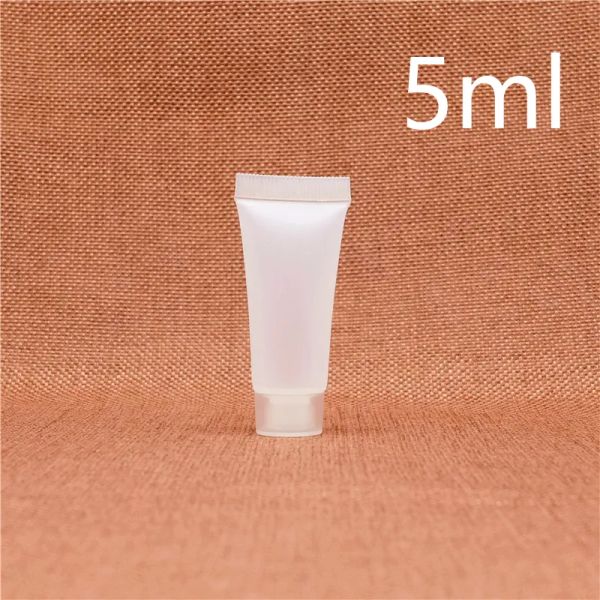 Kleine 5 ml Lotionflasche aus mattiertem Kunststoff, nachfüllbar, Behälter für Kosmetik, Shampoo, Reinigungscreme, Reiseset, Hotelbedarf