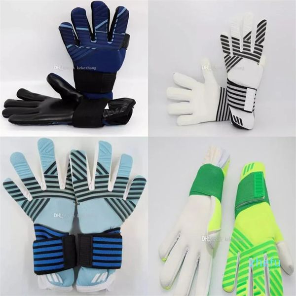 2023-Adultos tecido de látex luvas de goleiro de futebol profissional sem proteção de dedo