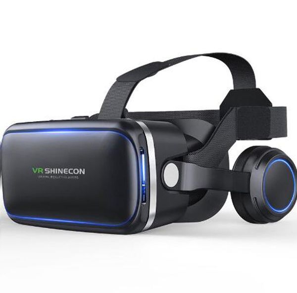 VR SHINECON Virtual Reality -Brille 3d 3d Schutzbrillen Headset -Helm für iPhone Android Smartphone Stereo -Spiel IMAX Video DHL