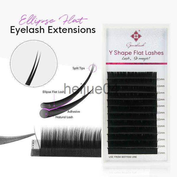 Yanlış Kirpikler Genielash Mat Elips Extension Split Tips Elipse Roots015020mm Düz Bireysel Kirpikler Daha yumuşak daha hafif x0802