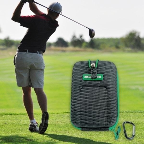 Sacos de golfe telêmetro para estojo com mosquetão cinto telêmetro hard shell bolsa de transporte à prova dwaterproof água à prova de choque eva bolsa de armazenamento 230801