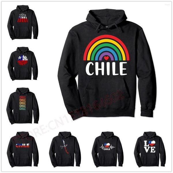 Herren Hoodies Vintage Chile Chilenische Flagge Stolz Geschenk S-6XL Pullover Hoodie Männer Frauen Unisex Baumwolle Mann Hip Hop Stil Sweatshirt