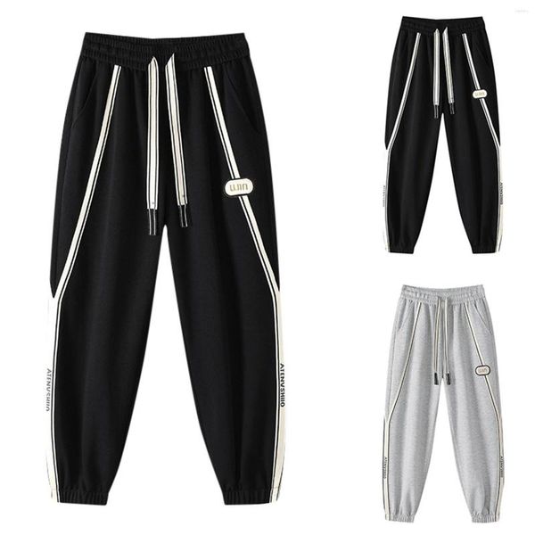 Männer Hosen 2023 Jogger Jogginghose Baggy Mode Kordelzug Schwarz Grau Baumwolle Casual Lose Trainingsanzüge Plus Größe Hosen