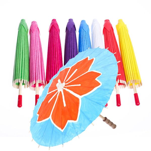 60cm Diy Bamboo Umbrella Craft Obled Paper Afirca em branco para pintura de pintura infantil para casamentos noiva