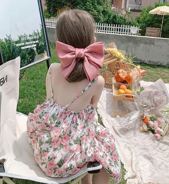 La ragazza veste l'estate Neonate Fashion Floral Beach Slip Cotton Cool Backless Holiday Dress