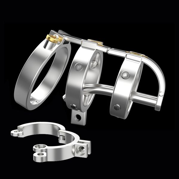 Cockrings CHASTE BIRD 316 Aço Inoxidável Metal The Sadism Double Lock Masculino Chastity Device Gaiola Penis Ring Belt Adult Sex Toys 230801