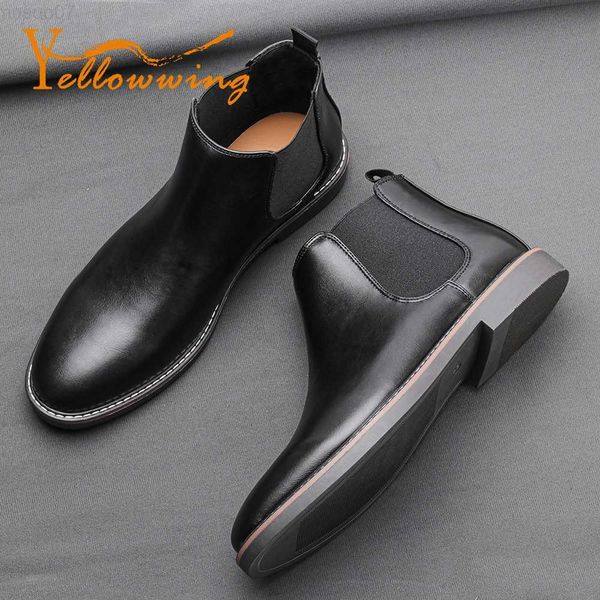 Сапоги размер 40-46 мужчин Chelsea Boots Boots Yellowwing Brand кожа мужчина ботинки удобные высококачественные ботинки для мужчин #KD5232 L230802
