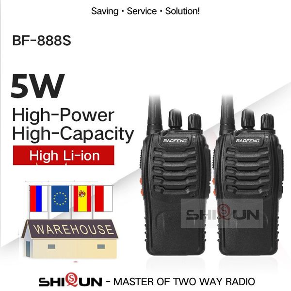 Игрушка Walkie Talkies Baofeng Walkie Talkie 2 PCS BF-888S UHF 400-470 МГц 5W 16 каналов BF 888S Двухчастотный радиоприемник Радио-игрушки 230802