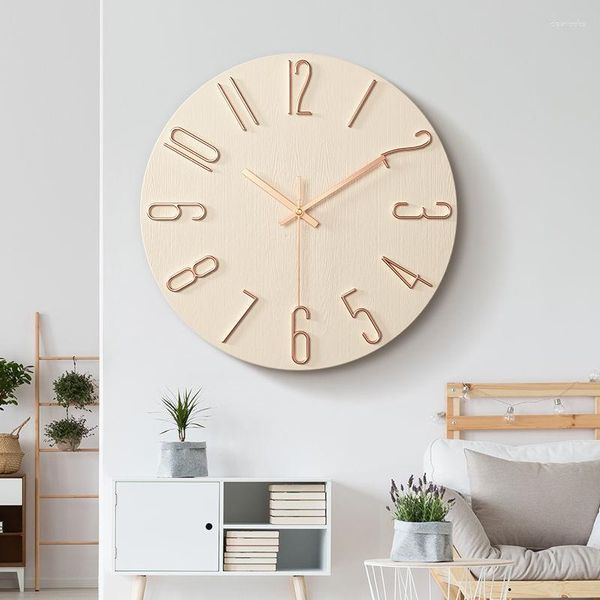 Orologi da parete Minimal Clock Hanging Home Decoration Quarzo creativo Round Time Decor Room Accessories