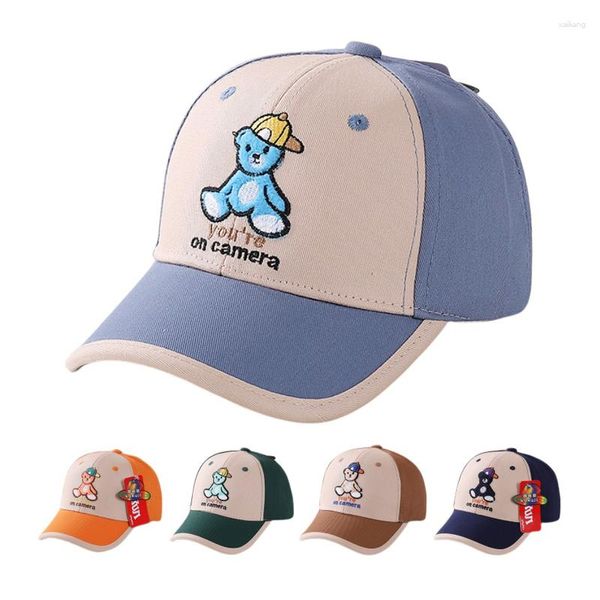 Top Caps Doit 2023 Erkek Kız Kapağı Beyzbol Karikatür Bear Çocuk Güneş Şapkaları Kavisli Kötü Kilitler Yapmak Snapback Gorras