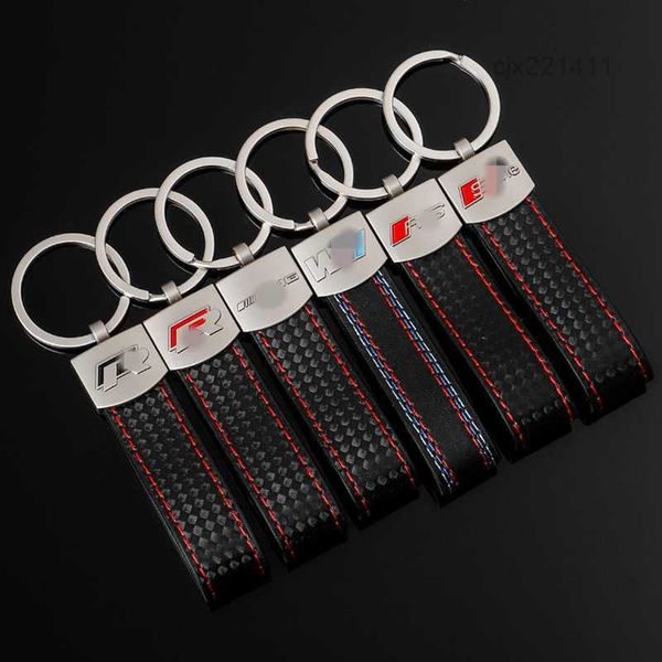 Металлический кожаный автомобиль Keyring Keychain Key Chasin