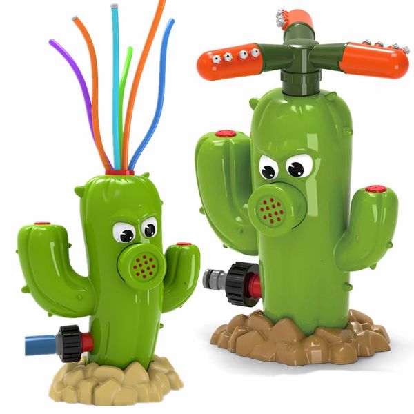 Keepsakes Cactus Sprinkler Outdoor Water Spray Toy Cortile Giardino Giocattoli Summer Yard Cartoon Splash Bagnetto per bambini 230801