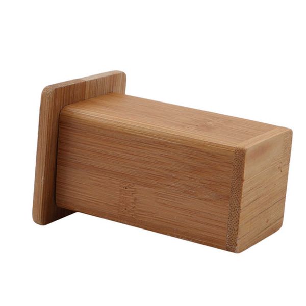 2 pçs porta-palitos de bambu natural caixa de palito com capa quadrado café restaurante hotel recipiente cozinha ferramenta caixa armazenamento portátil