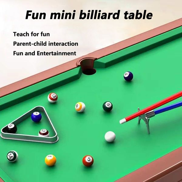 Tavoli da biliardo Giochi da tavolo Ragazzi Mini biliardo Biliardo Snooker Toy Party Sport Montessori Gioco da tavolo Giocattolo per bambini Interazione tra genitori e figli Regalo 230801