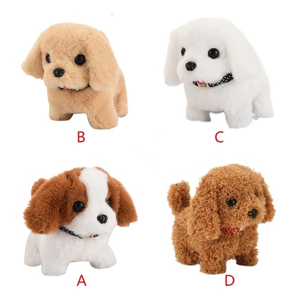 Peluş Bebekler Yürüyüş Barking Sevimli Puppy Pet Köpek Oyuncak Pil Kontrolü ile Cadılar Bayramı Doğum Günü Hediyesi Erkekler için Kawaii Elektronik Peluş Oyuncaklar 230802