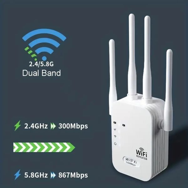 1 Pc WiFi Range Extender Signal Booster Drahtlose Internet Signal Verstärker Mit Ethernet Port WiFi Repeater Einfache Einrichtung