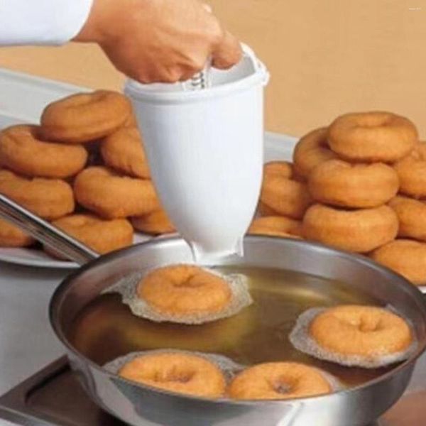 Moldes para assar Ly portátil manual máquina de donuts dispensador de waffle ferramenta para assar donuts ferramenta faça você mesmo