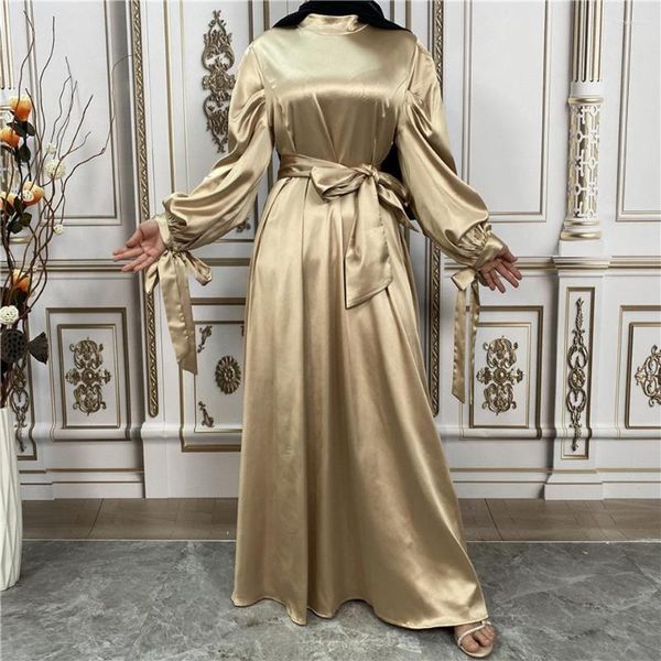 Ethnische Kleidung Frauen Abaya Satin Kaftan Dubai Türkei Muslimische Kleider Luxus Islam Robe Afrikanischer Kimono Marokko Kaftan Mode Gebet