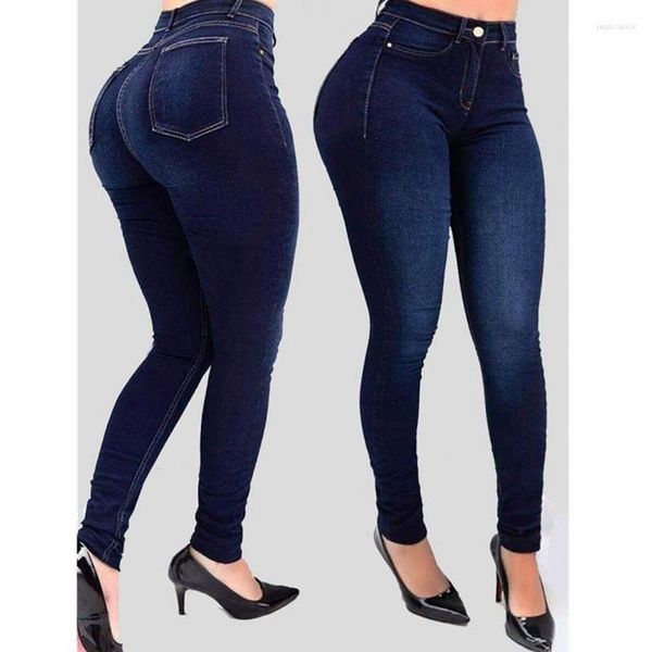 Jeans feminino 2023 sexy cintura alta push up denim feminino ajuste fino feminino elástico skinny lápis lápis vintage namorado Jea