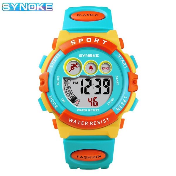 Relógios infantis SYNOKE Student Sport Watches para crianças Relógios eletrônicos coloridos 50M à prova d'água Relógio digital infantil para meninos meninas 230802
