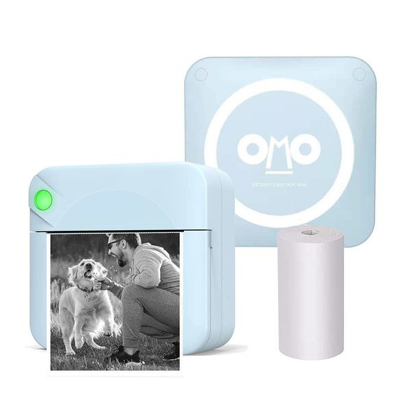 Oyuncak Kameralar Taşınabilir Kablosuz Mürekkepsiz Yazıcı Termal Kağıtlar PO Kağıt Sticker Mini Yazıcı Baskı Hediye Çalışma Notları Etiket Makbuzu 230802