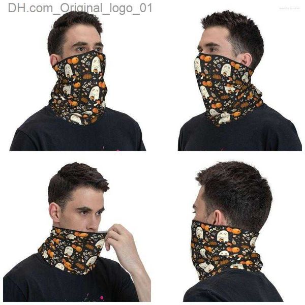 Modische Gesichtsmasken, Halsmanschette, Schals, Halloween-Kürbis-Geister, Bandana, Halsmanschette, bedruckt, gruseliges Nickerchen, Sturmhauben, magischer Schal, Stirnband, waschbar, Z230803