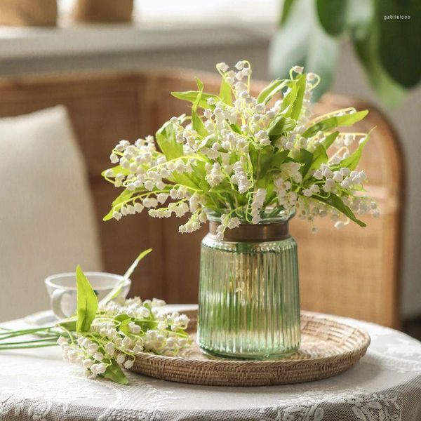 Fiori decorativi Decorazioni per la casa Simulazione Campana Orchidea Tumbleweed Bouquet da sposa finto