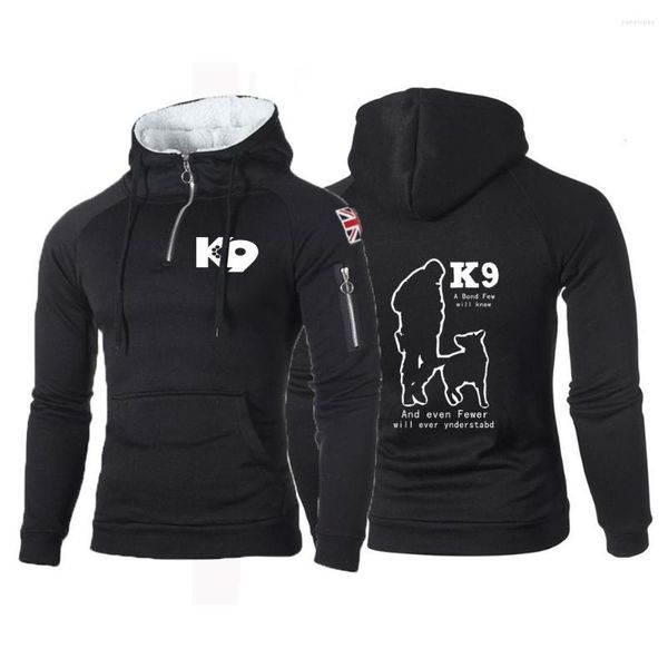 Felpe con cappuccio da uomo TRAINER K9 Team Unit Malinois 2023 Uomo Felpa con cappuccio fitness in cotone tinta unita Semplicità di alta qualità Cappotto da corsa sportivo sottile