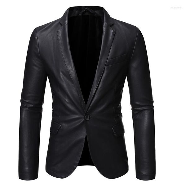 Jaquetas masculinas jaqueta de couro PU preço de atacado outono e inverno terno artificial para homem tamanho L-5XL