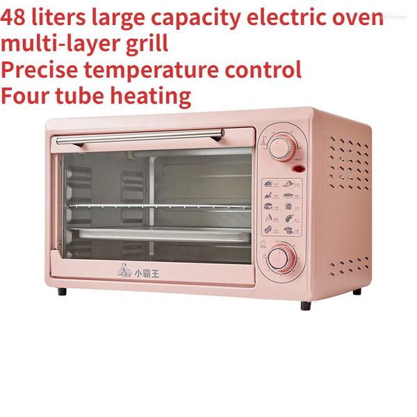 Fornos Elétricos 48 Litros Forno Doméstico Cozinha Timer 60 Minutos Grande Capacidade Pizza 100°-250°temperatura Controle Convecção Macarons