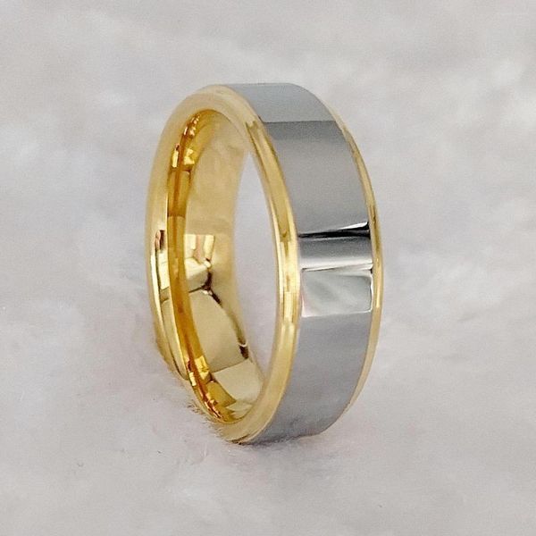 Atacado anéis de cluster de carboneto de tungstênio de alta qualidade 8 mm alianças de casamento masculinas masculinas de moda ocidental designer de joias banhadas a ouro 18k