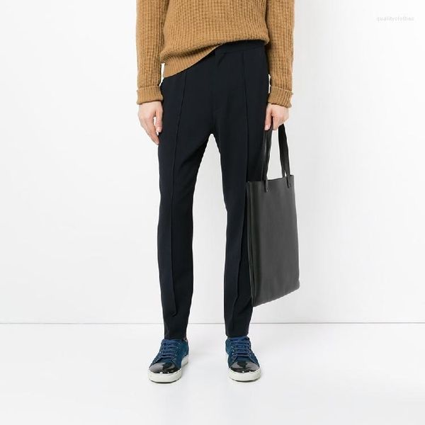 Мужские штаны Слушая слабая стройная трубка молодежная мода городская чернокожая мужская корейская стиль