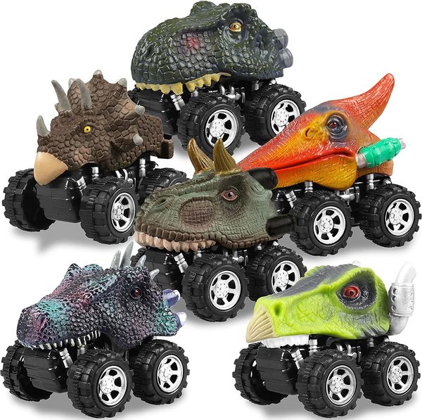 Flugzeugmodell, Dinosaurier-Spielzeug, zurückziehbares Mini-Monster-Truck-Auto, Spielzeug-Set für Kinder, Kleinkinder, Jungen, Mädchen, Geschenke 230801