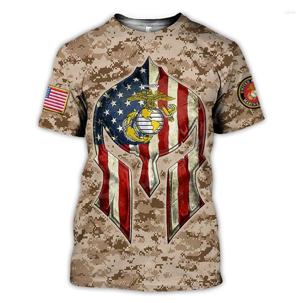 Herren-T-Shirts, 3D-bedrucktes Oberteil, amerikanisches T-Shirt mit Flagge der Vereinigten Staaten, modische Rundhals-Kurzarm-Kleidung 2023